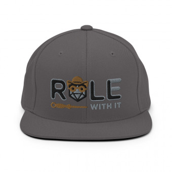 ROLL/ROLE WITH IT Artificer - Black/Gray/Old Gold on Classic Snapback Hat