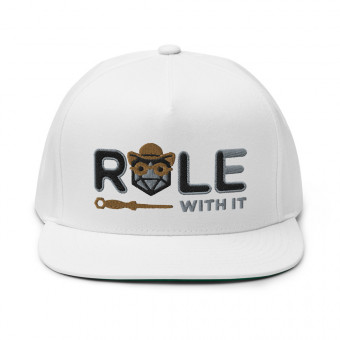 ROLL/ROLE WITH IT Artificer 1 - Black/Gray/Old Gold on Flat Bill Cap