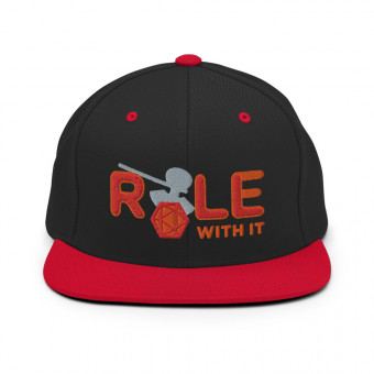 ROLL/ROLE WITH IT Barbarian 1 - Red/Orange/Gray on Classic Snapback Hat