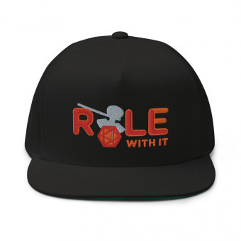 ROLL/ROLE WITH IT Barbarian 1 - Red/Orange/Gray on Flat Bill Cap