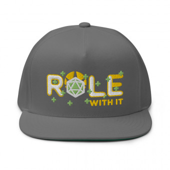 ROLL/ROLE WITH IT Cleric 1 - White/Gold/Kiwi Green on Flat Bill Cap