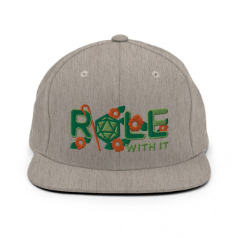 ROLL/ROLE WITH IT Druid 1 - Kelly Green/Kiwi Green/Orange on Classic Snapback Hat