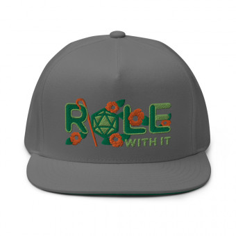 ROLL/ROLE WITH IT Druid 1 - Kelly Green/Kiwi Green/Orange on Flat Bill Cap
