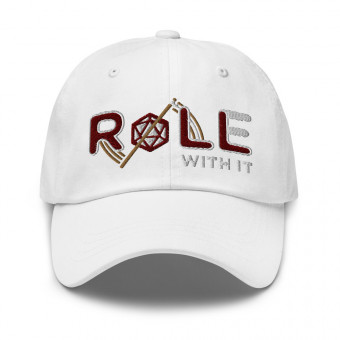 ROLL/ROLE WITH IT Monk 1 - Maroon/White/Old Gold on Classic Dad Hat