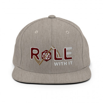 ROLL/ROLE WITH IT Monk - Maroon/White/Old Gold on Classic Snapback Hat
