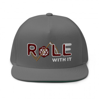 ROLL/ROLE WITH IT Monk 1 - Maroon/White/Old Gold on Flat Bill Cap