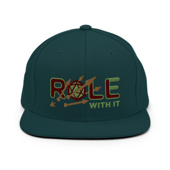 ROLL/ROLE WITH IT Ranger 1 - Maroon/Kiwi Green/Old Gold on Classic Snapback Hat