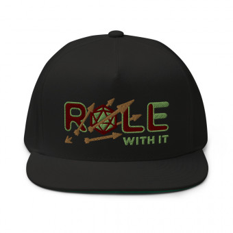 ROLL/ROLE WITH IT Ranger 1 - Maroon/Kiwi Green/Old Gold on Flat Bill Cap