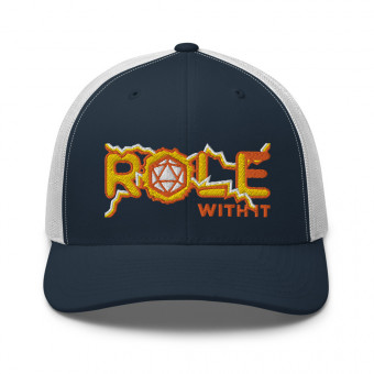 ROLL/ROLE WITH IT Sorcerer 1 - Gold/Orange/White on Retro Trucker Hat