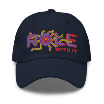 ROLL/ROLE WITH IT Warlock 1 - Purple/Red/Gold on Classic Dad Hat